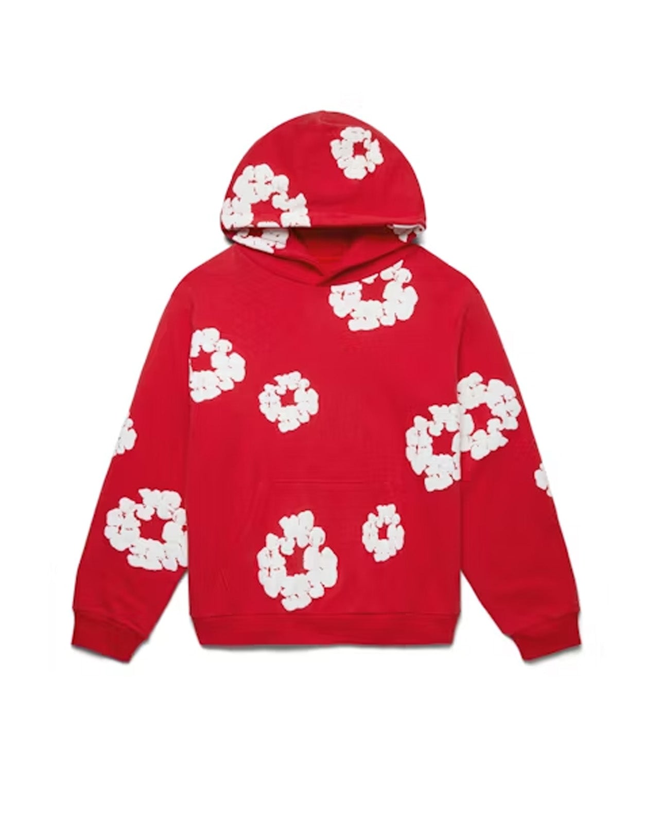 Denim Hoodie Red